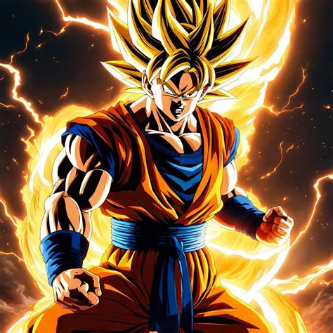 san goku powering up dragon ball - AI Generated Artwork - NightCafe Creator