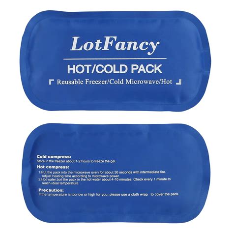 LotFancy 2pc Gel Ice Packs, Reusable Hot Cold Pack for Therapy, Heating ...