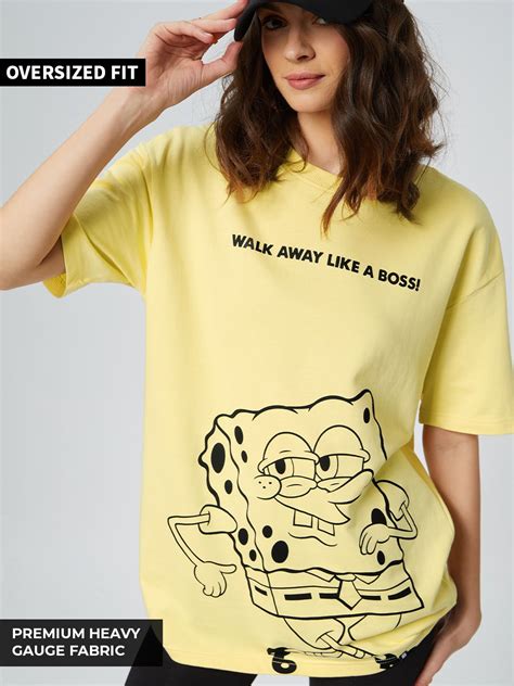 Buy Spongebob Like A Boss Oversized T-shirts Online