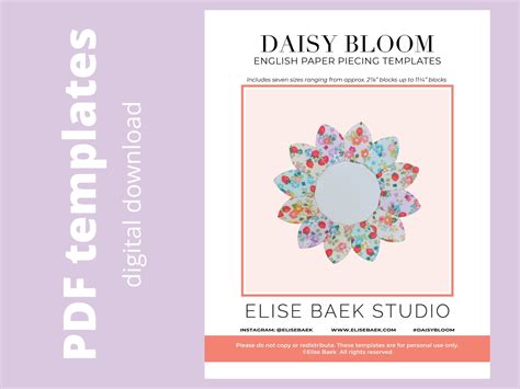 Daisy Bloom PDF Template – Elise Baek Shop