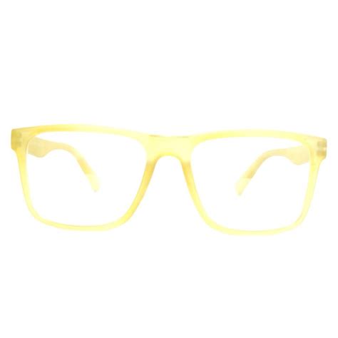 Luxury ARTView Progressive Reading Glasses – Square Yellow Transparent ...
