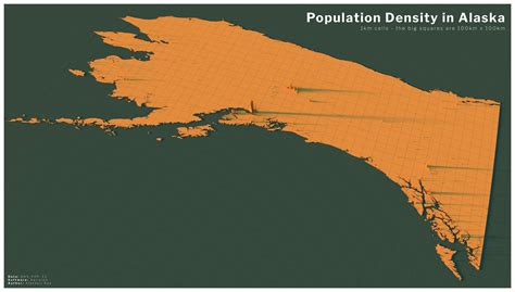 Population density in Alaska
