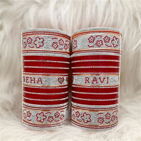 Punjabi Suhag Chura with Name in Best Design – Taj Bridal Store