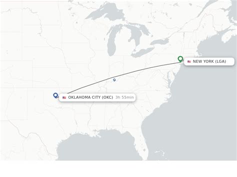Direct (non-stop) flights from New York to Oklahoma City - schedules ...