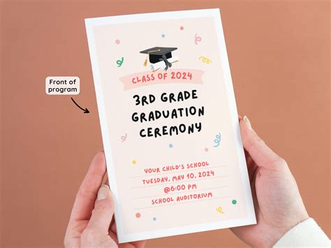 Editable Graduation Program Template 的图像结果