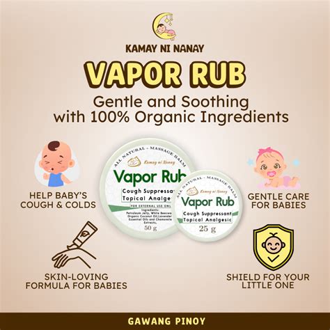 Kamay ni Vapor Rub Nanay Baby –Safe Vapor Rub for Babies | Authentic ...