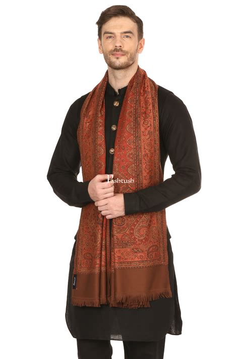 Pashtush Mens Jamawar Stole, Fine Soft Ethnic Stole – Pashtush Wholesale
