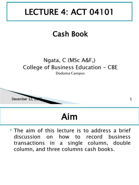 Image result for Cash Book Lecture Tutorials