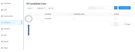 How to Create the Sub list and Add candidates to an exam