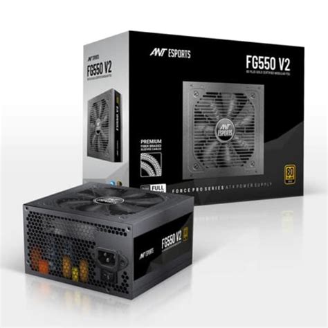 Buy ANT ESPORTS FG550 V2 550W 80+ Gold ATX 2.0 Fully Modular Power ...