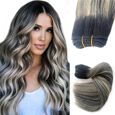 Amazon.com : Sew in Hair Extensions Real Human Hair, 24 Inch 120G Weft ...