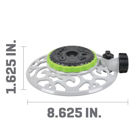 Project Source Flow Control Valve 900-sq ft Turret Lawn Sprinkler in ...