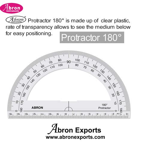 Geography Math Protector Half D with 0-180 Degree Angles Scale Plastic ...