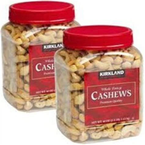 Kirkland Signature Sea Salt Salted Whole Cashews, 40 Oz Extra Fancy ...