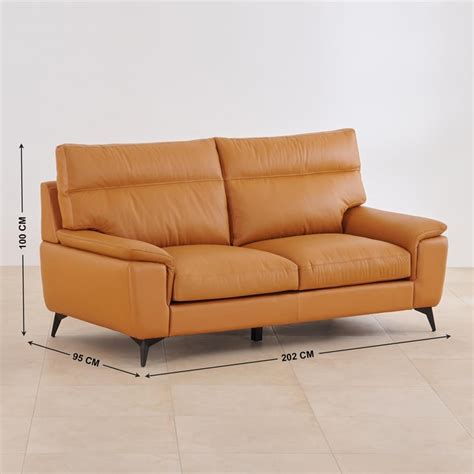 Buy Aprilla NXT Half Leather 3+1 Seater Sofa Set - Tan from Home Centre ...