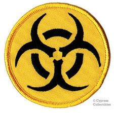 BIOHAZARD SYMBOL embroidered iron-on PATCH YELLOW India | Ubuy