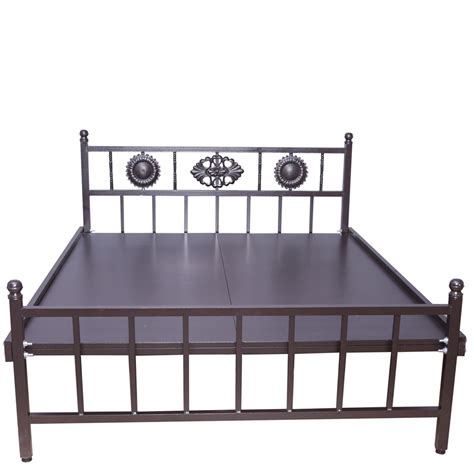 Steel cot queen size sale online, 5x6 feet, made of TATA metal sheet.