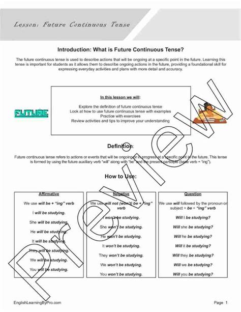 Future Continuous Table 的图像结果