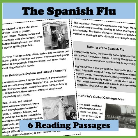 The Spanish Flu Reading Comprehension Passages and Questions | Made By ...