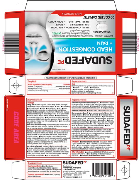 DailyMed - SUDAFED PE HEAD CONGESTION PLUS PAIN- ibuprofen and ...