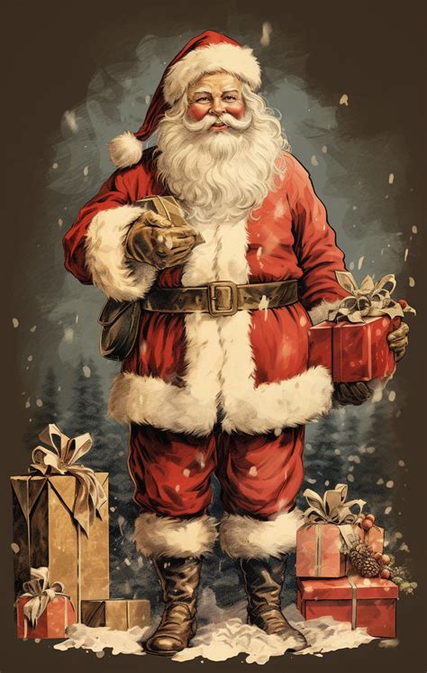 Vintage Santa Claus Art Free Stock Photo - Public Domain Pictures