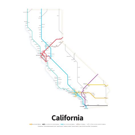 Highways of the USA – California – Transit Maps Store