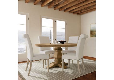 Florence 5-piece Round Dining Table Set Rustic Honey