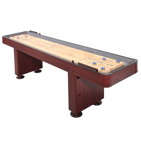 12' Deluxe Dark Cherry Shuffleboard Table
