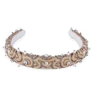 Hair Drama Co. Selene Puff Hair Band - Beige & Gold : Amazon.in: Jewellery