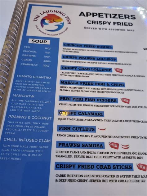 Menu at The laughing fish, Navi Mumbai
