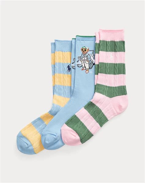 Polo Bear Crew Sock 3-Pack Gift Set for Women | Ralph Lauren® IN