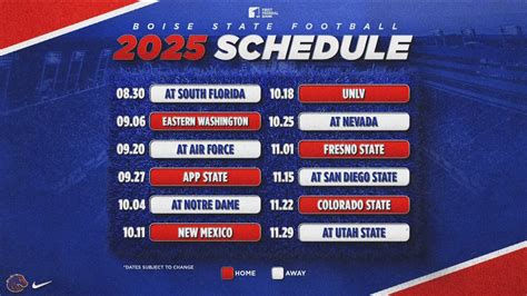 Boise State football's 2025 schedule released | ktvb.com