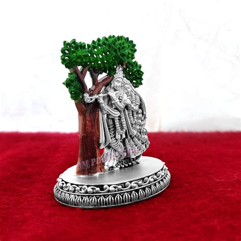 Radha Krishna with Standing Murti in 925 Silver