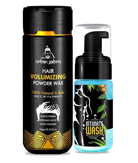Urbangabru Hair Volumizing Powder 10 GM & Intimate Wash 100 ML - Men's ...