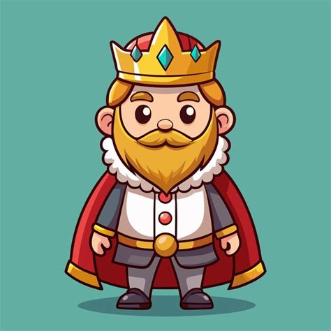 Rei dos desenhos animados em roupas reais Arte vetorial | vetor Premium ...