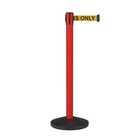Montour Line Stanchion Belt Barrier Red Post 7.5ftAuthorized.Belt ES400 ...