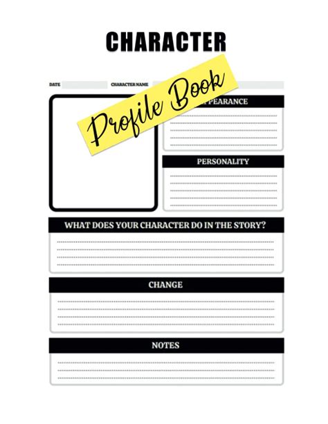 Buy Character Profile Book: Character Profile Worksheets, Novel Writing ...