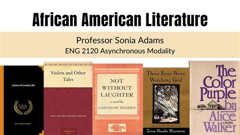 ENG 2120 African American Literature - Adams (Spring 2023) | Department ...
