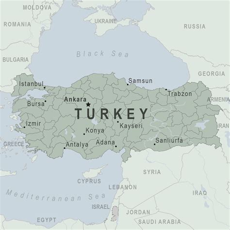 turkey on map
