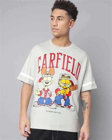 Garfield Grey Oversized Tshirt Men – Free Authority
