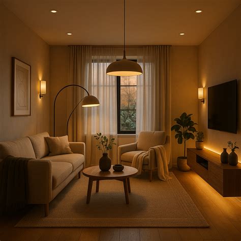 Warm & Cozy Modern Living Room Lighting Inspiration in 2025 | Ceiling ...