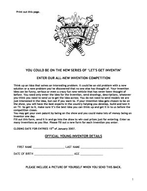 Fillable Online Competition form(Luke).rtf Fax Email Print - pdfFiller