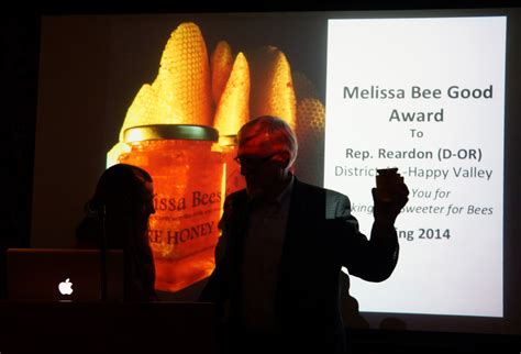 Melissa Bees » Representative Reardon Accepts Melissa Bee Good Award