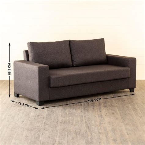 Buy Helios Mendoza Fabric 3-Seater Sofa - Brown from Helios by Home ...