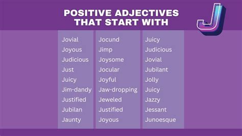 Adjectives That Start With J - Capitalize My Title