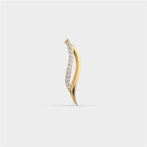 Buy Curved Diamond Pendant (Without Chain) At Jewelbox
