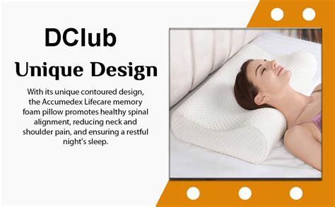 DClub Memory-Foam-Pillow-Orthopedic-Pillow-for-Neck-Pain-Cervical ...