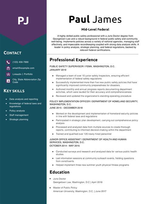 Federal Resume Examples and Templates for 2025 - ResumeTemplates.com