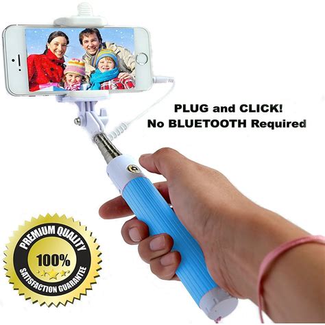 QUALE® Jade Cobalt Wired Selfie Stick compatible with Oppo Joy 3000 ...