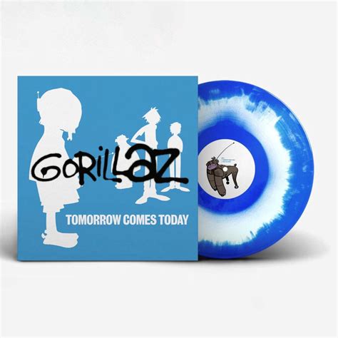 Gorillaz Tomorrow Comes Today 12" Vinyl EP (White & Blue Color-in-Color ...